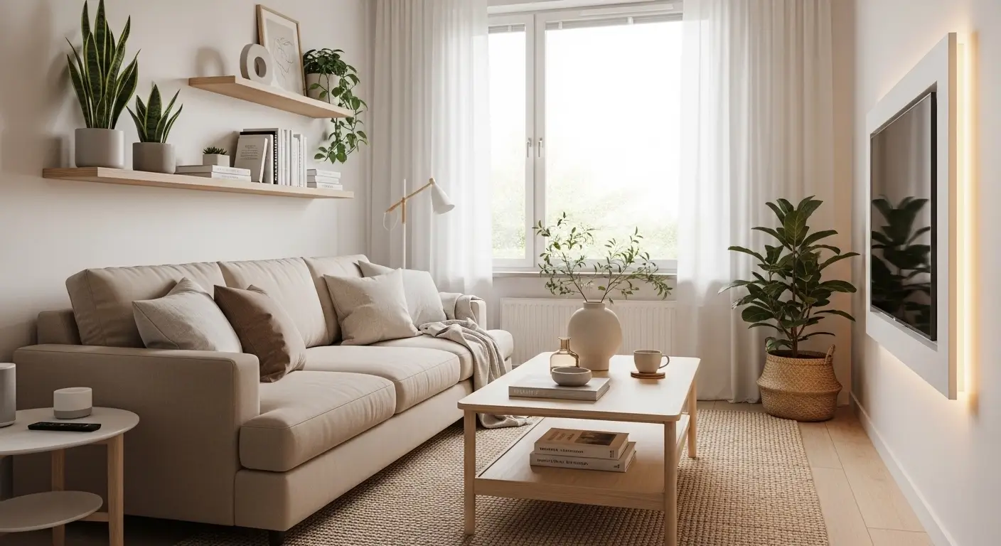 Budget friendly living room makeover ideas 2026 with smart home aesthetics and modern decor tech